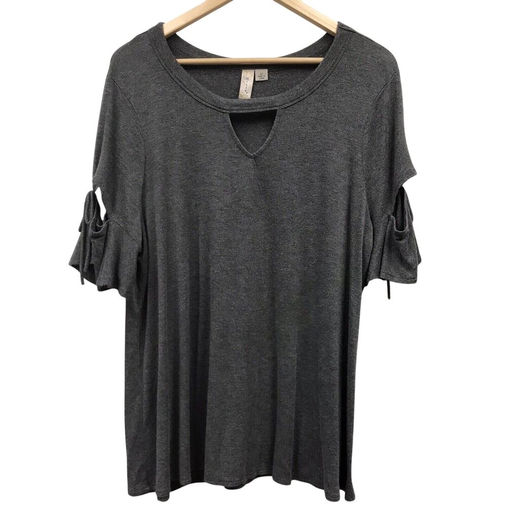 Misia Top Womens 2X Gray